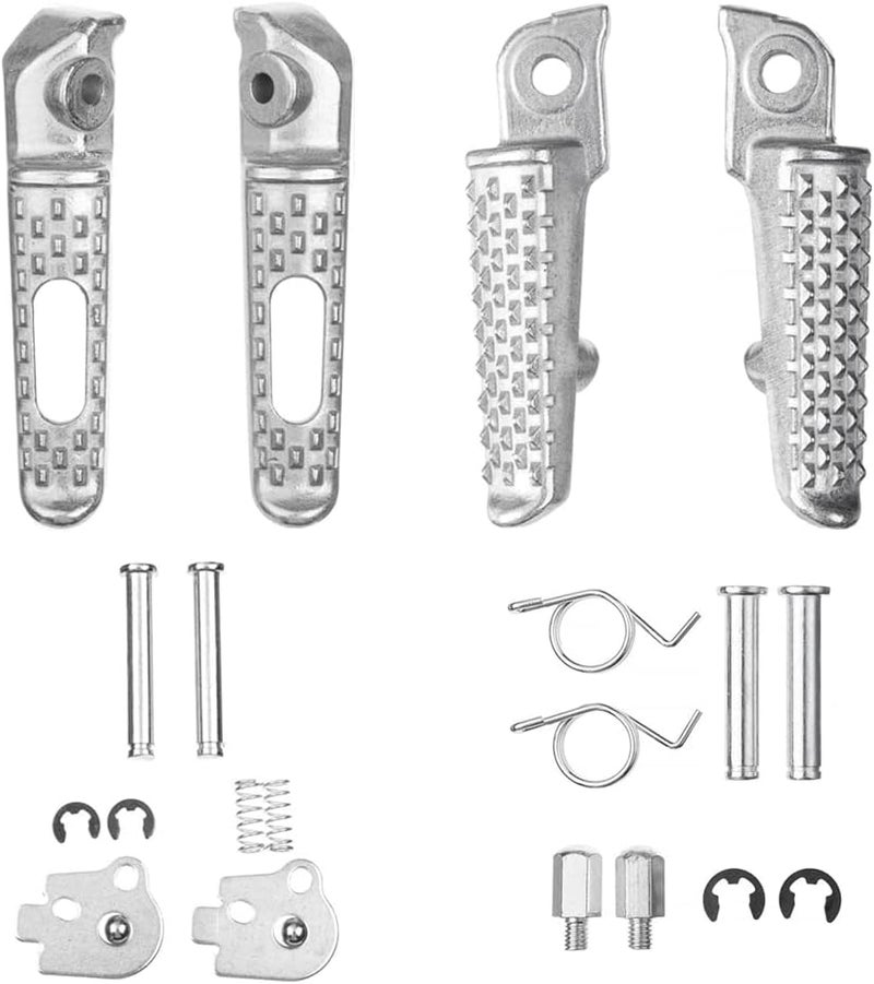 VPZMT Front Rear Foot Pegs/Footrest for Honda 2004-2012 CBR1000RR, 2003-2006 CBR600RR, 2008-2012 CB1000R Models (Front +Rear-White) - Image 3